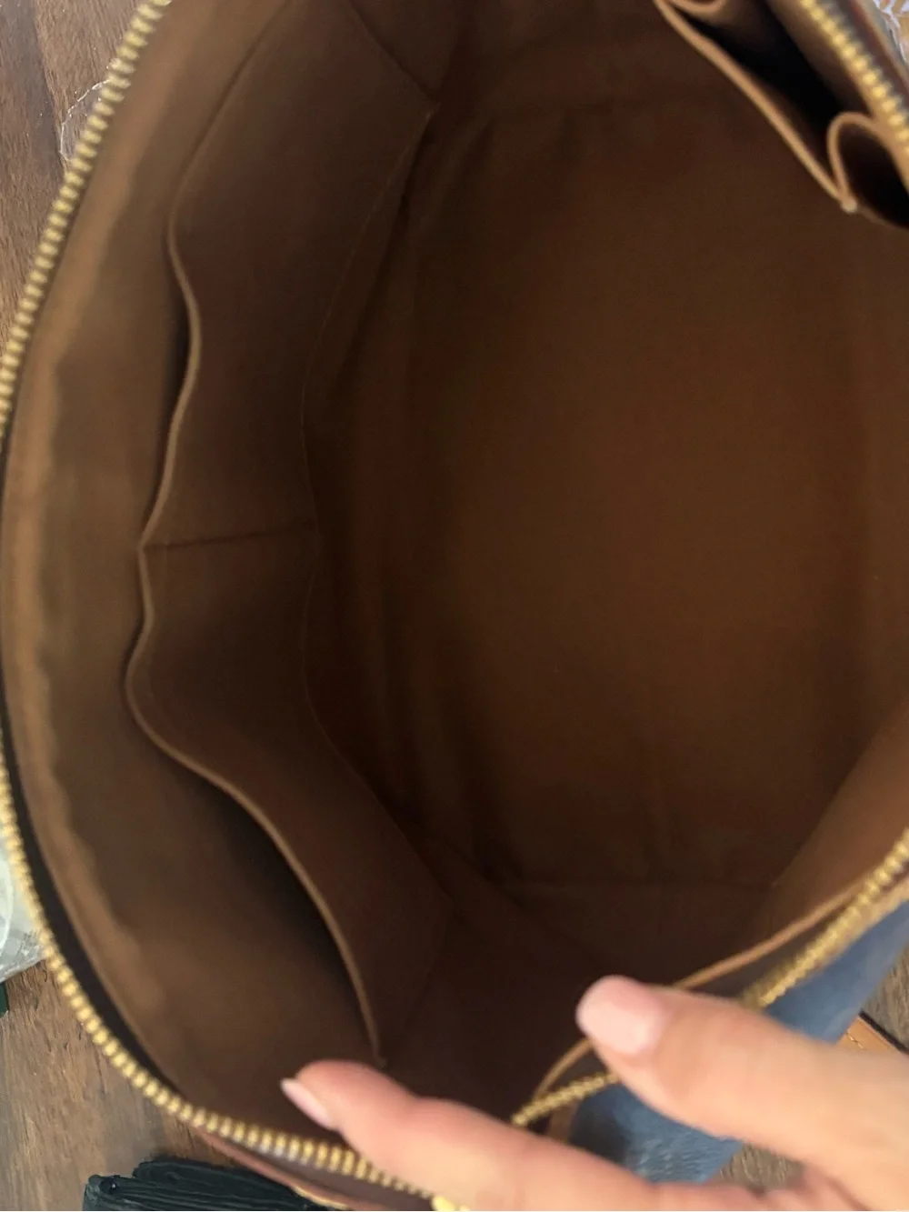 Louis Vuitton Monogram Palermo PM Tote with Vachetta Leather Trim and Strap